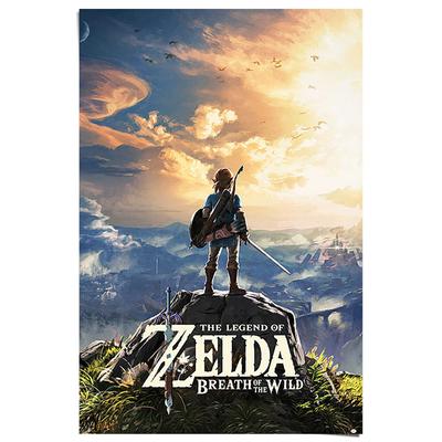 Poster REINDERS "The Legend Of Zelda - breath of the wild", blau (farbe bild(er): blau), B:61cm H:91,5cm T:0,1cm, Papier, Bilder, Poster