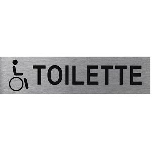ProPlus Hinweisschild SF972077, Aluminium, 16 x 4 cm, Behinderten Toilette
