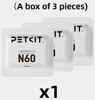 Inspired Living Petkit N60 Odor Eliminator Refills For PUROBOT Ultra Self Cleaning Litter Box (Pack Of 3) 1 Box Of 3