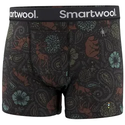 Smartwool Herren Merino Print Boxershorts - L - black paisley