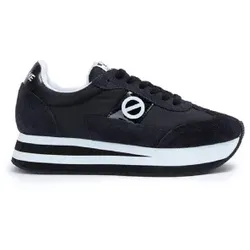 NO NAME für Damen. KNIMN60 Turnschuhe Flex Jogger schwarz (38), Leder, 3 bis 5 cm, Schnürsenkel, Lässig