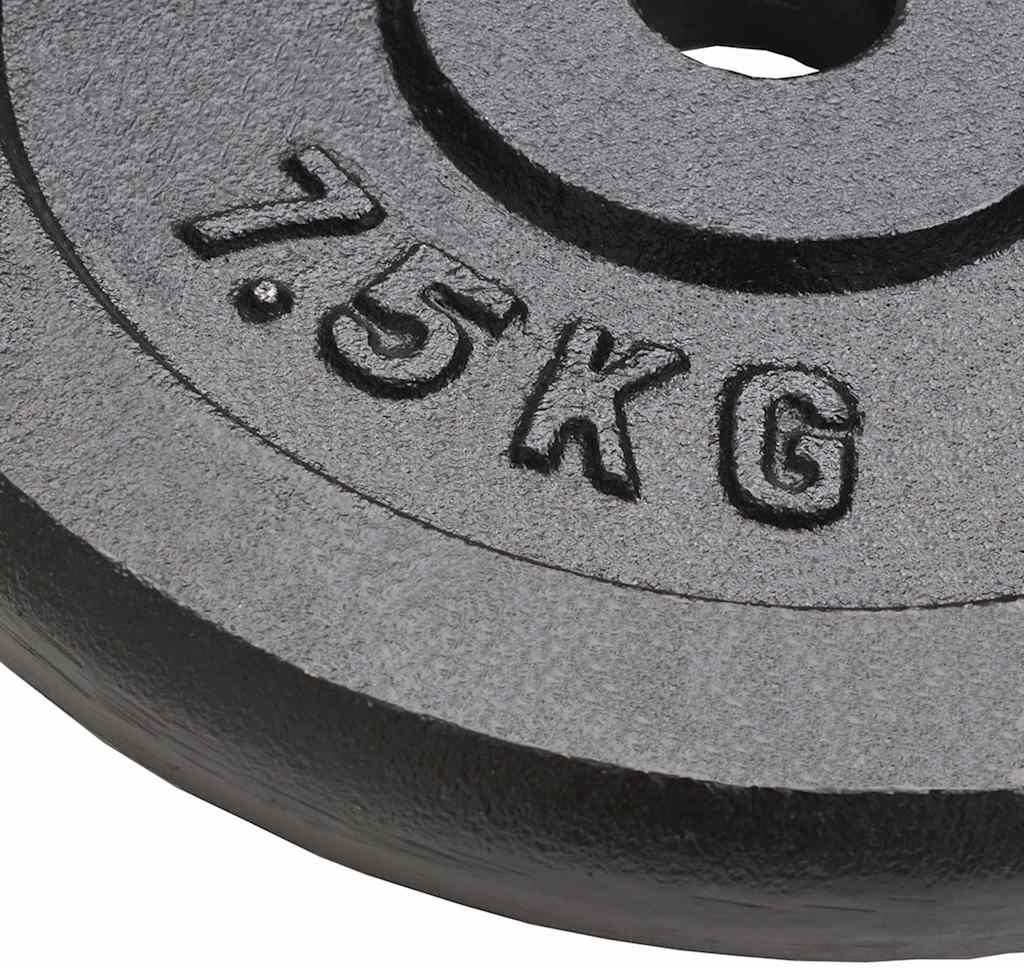 vidaXL Plaque de poids 4 pcs 4x7,5 kg Fonte