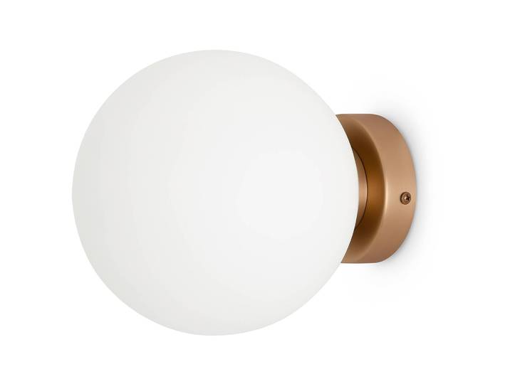 Applique murale Basicform - Type B Ø 18cm Verre dépoli / Métal mixte E14