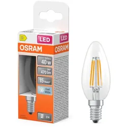 LEDVANCE LED-Kerze E14/3,4 Watt/Energie D Glas