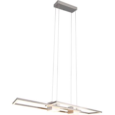 TRIO LEUCHTEN LED Pendelleuchte "ALBANY, LED Hängelampe Wohnzimmer mit Fernbedienung, dimmbar, CCT", grau (nickel), 1, H: 150cm, 1 Stk., Leuchten, Lichtfarbe einstellbar, Memoryfunktion, Nachtlicht, up-and-down Licht, LED Pendelleuchte