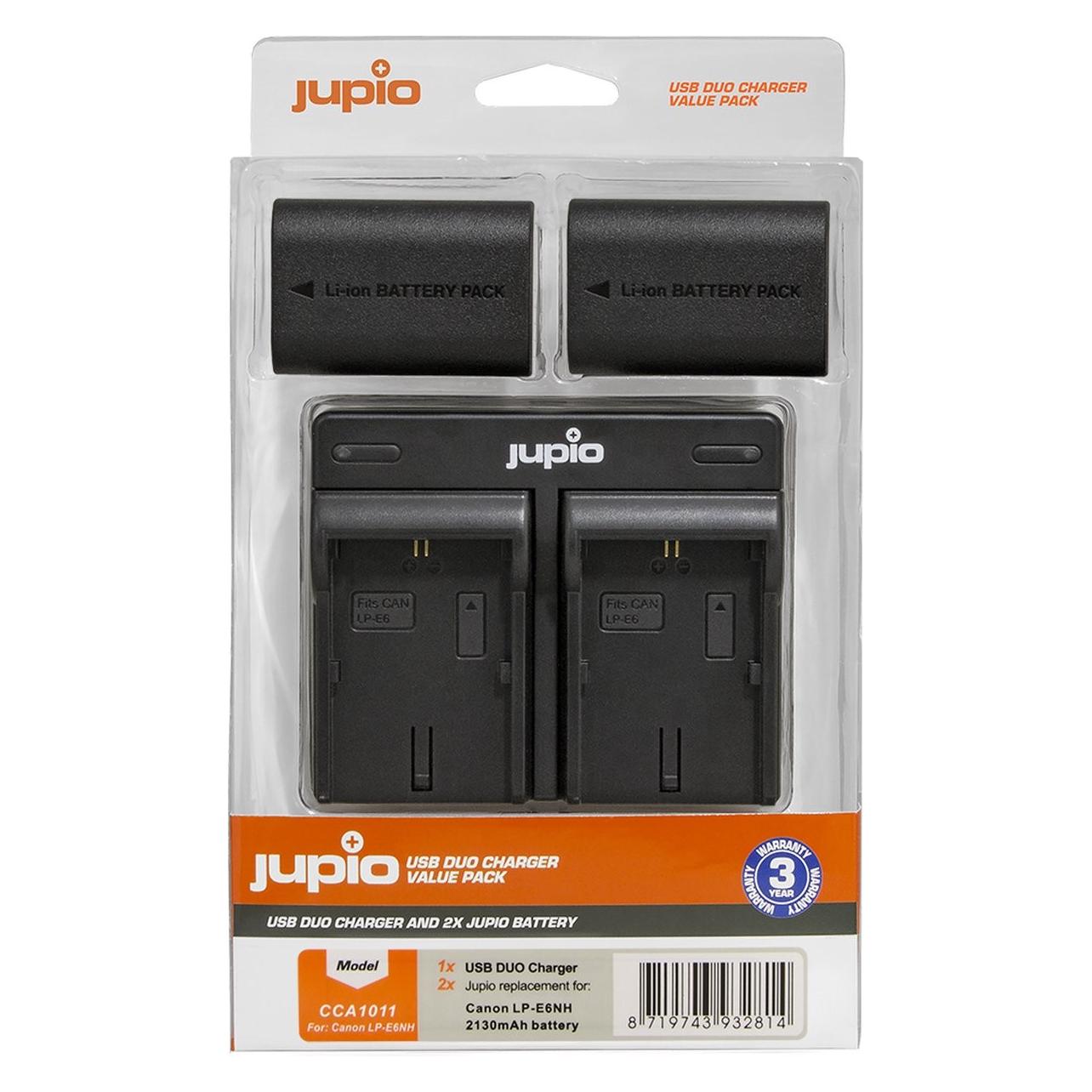 Jupio Kit LP-E6NH + USB DUAL CHARGER (Kamera Akku, Kamera Akku Ladegerät) (CCA1011)