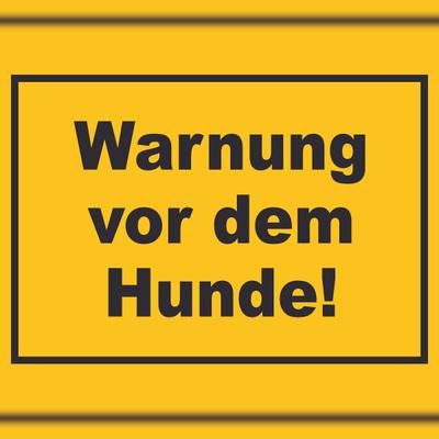 HB-Druck Warnung vor dem Hunde Schild A1 (594x841mm)
