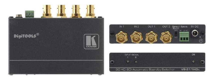 Kramer Electronics VS-211HDXL, BNC, Schwarz, 5V DC, 400mA, 120 mm, 72 mm, 24 mm