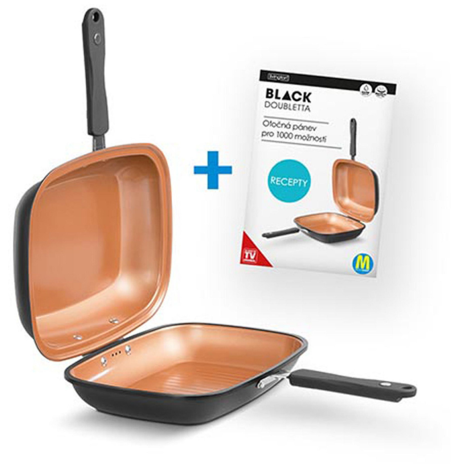 Livington Black Doubletta Basic Draaibare pan