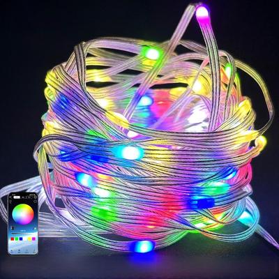 Combo Retail Shop Smart String Light With APP And Remote Control, Multicolor Fairy Light, USB Powered, Waterproof For Christmas Wedding usb 10m100led