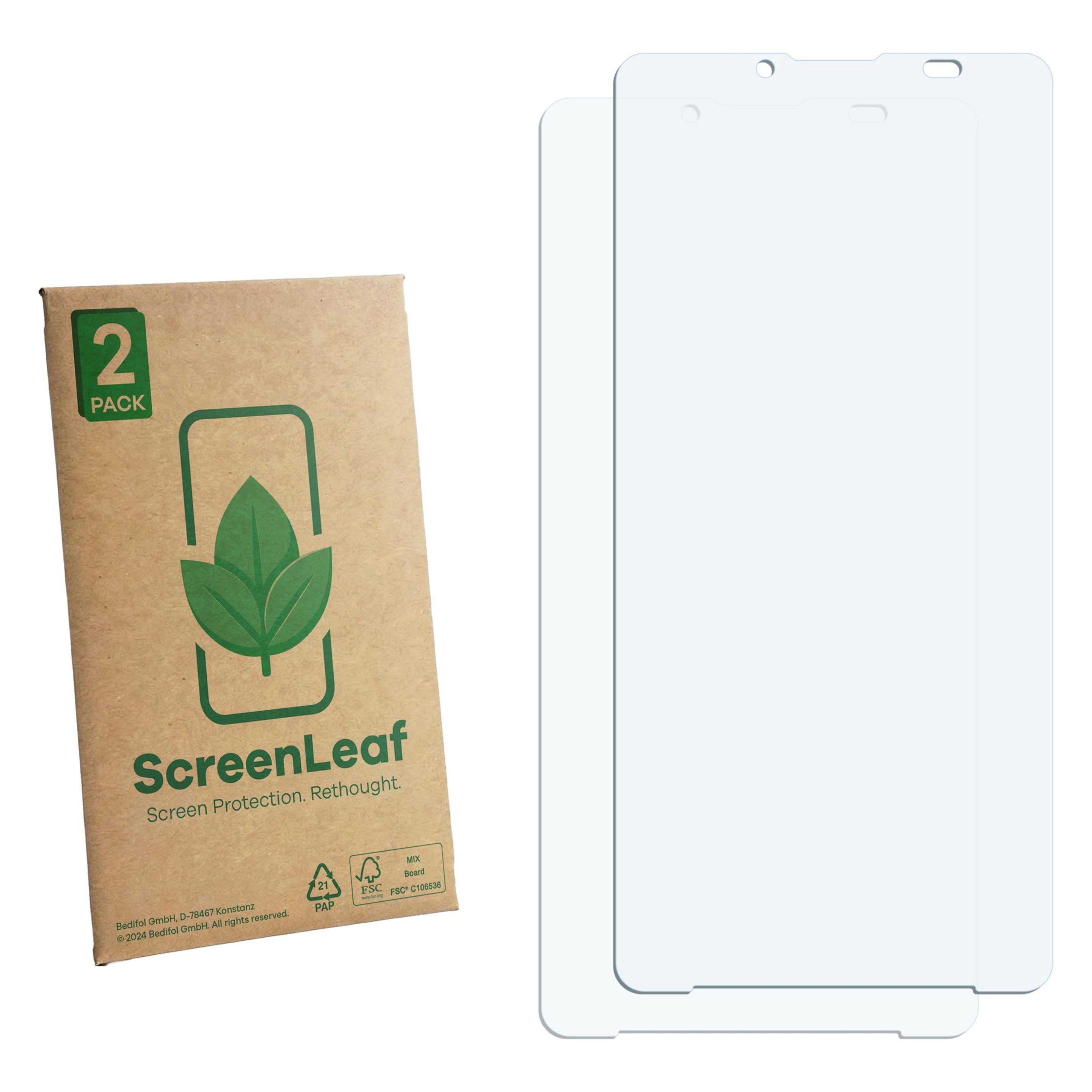 ScreenLeaf Schutzfolie für Sony Xperia 10 VIII Displayschutz Display Schutz Folie Klar Transparent (2 Stk., Sony Xperia 10 VII) (6165041)