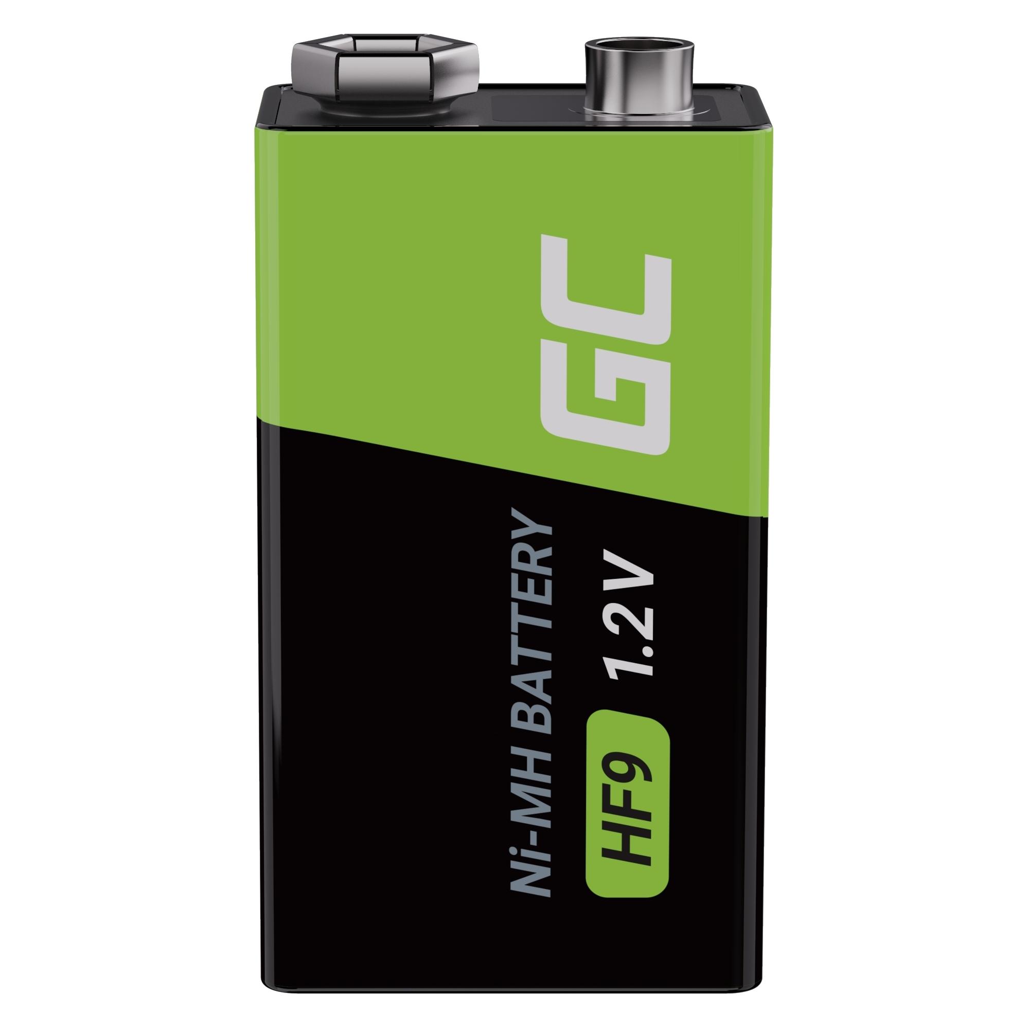 GreenCell Batteries Rechargeable 2x 9V HF9 Ni-MH 250mAh - Batterie - 9V-Block (2 Stk., 9V Block, D, 250 mAh) (GR18)