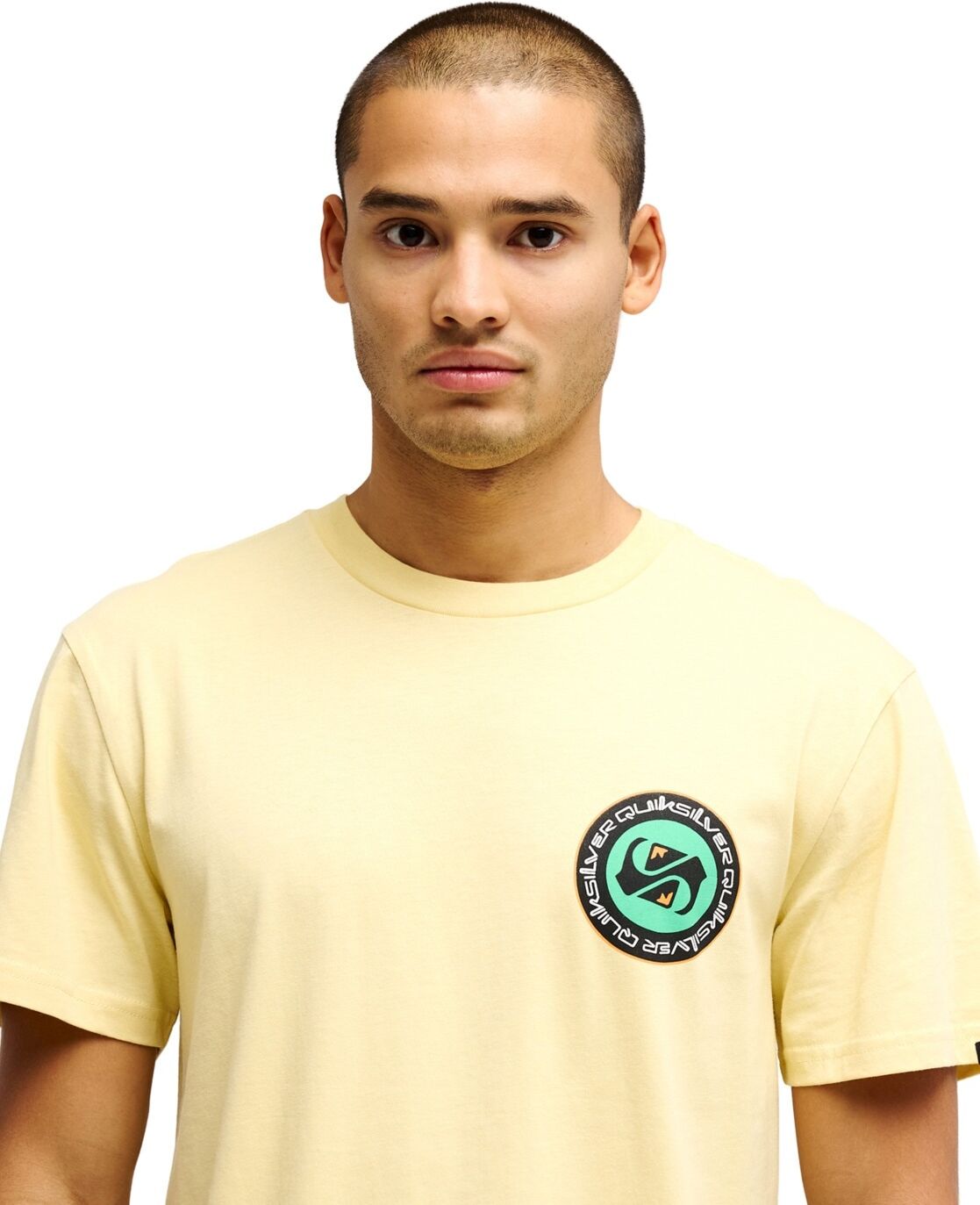 T-Shirt QUIKSILVER "Ev Duality", Herren, Gr. XL, beige (straw), Obermaterial: 70% Baumwolle, 30% Baumwolle., Shirts T-Shirt straw XL