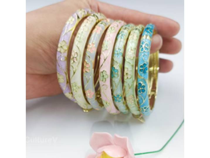 3/5PCS Emaille Cloisonné Bangle Set, Handgemaakte Vintage Manchetarmband, Verjaardagscadeaus voor moeder/oma/zus/vrouw/leraar, Mo