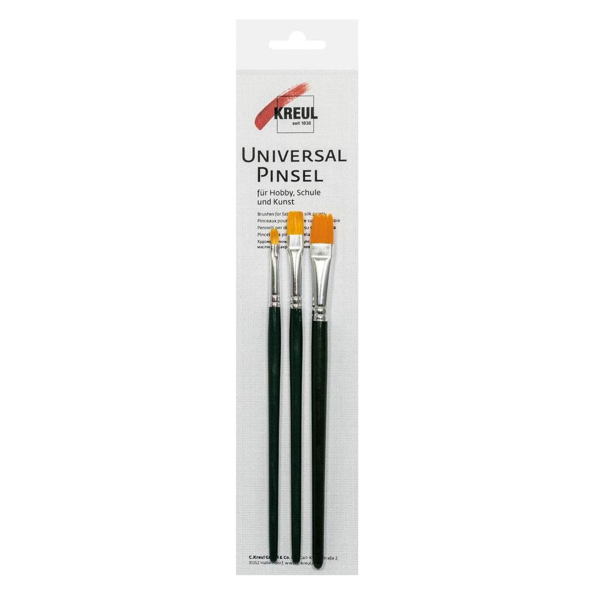 Kreul Universalpinsel flach Grösse 4,8,12 3 Stück Beutel (4.80 mm) (54142662)