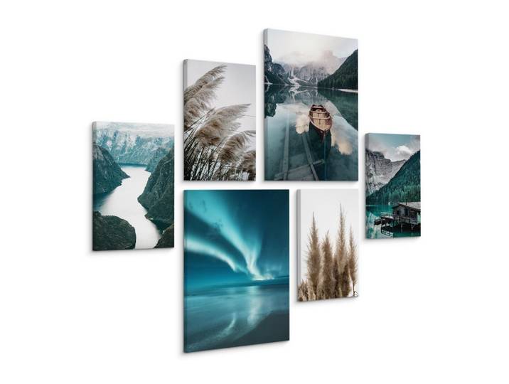 LEINWANDBILDER 6-er Set Pflanzen Natur