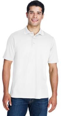 CORE365 88181 Men's Origin Performance Piqué Polo Shirt in White size 5XL   Polyester