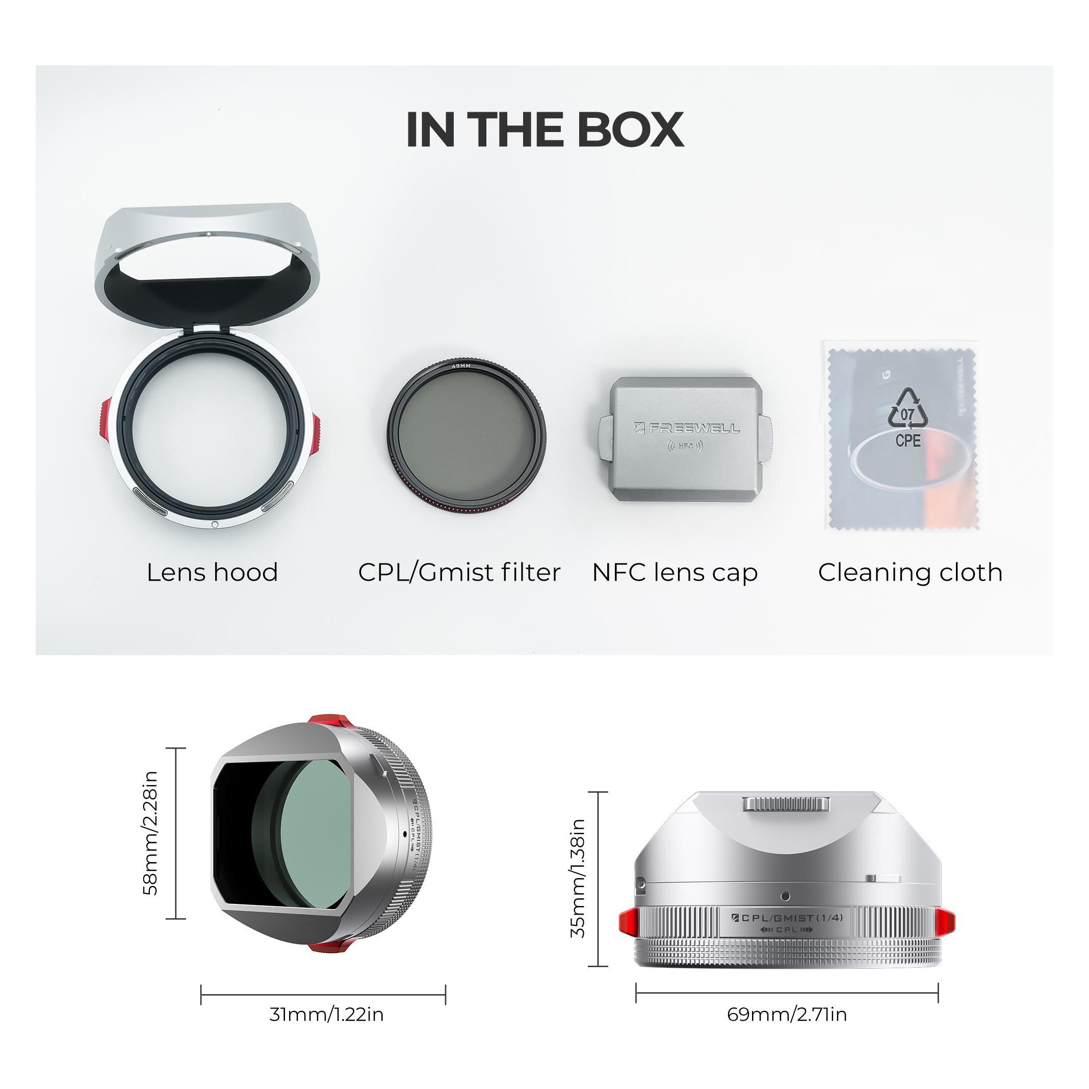 Freewell Fuji X100 Series Real Lens Hood (Silver) (FW-FU-XSR)