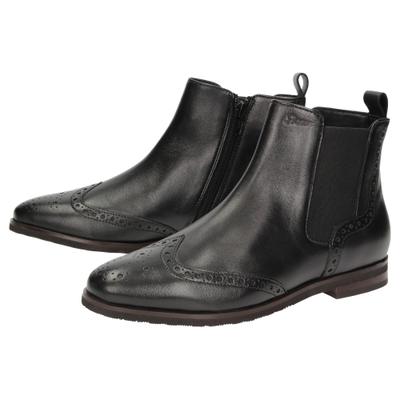 Stiefelette SIOUX "Bovinia-712", Damen, Gr. 39.5 (UK 6), schwarz, Schuhe Stiefelette