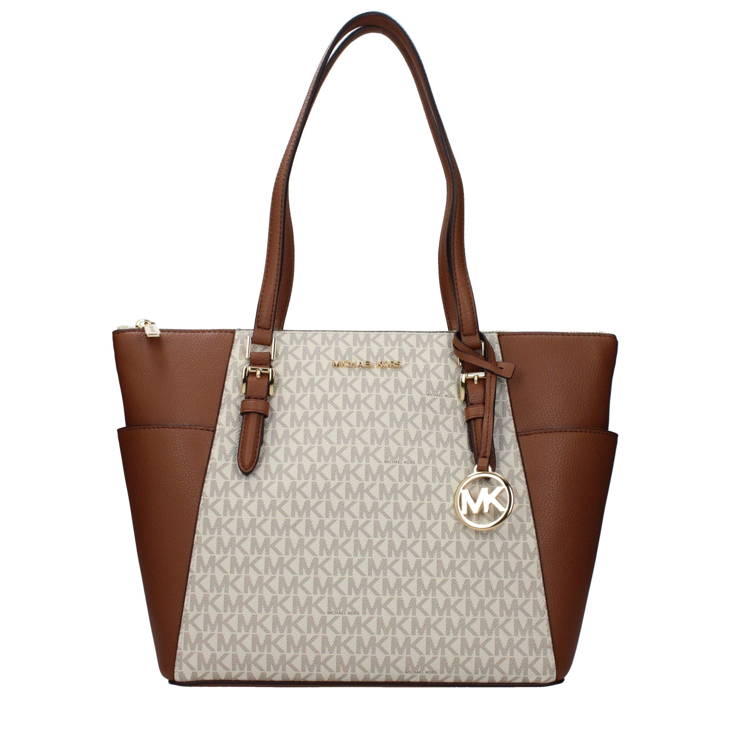 Michael Kors Beige Leren Schoudertas