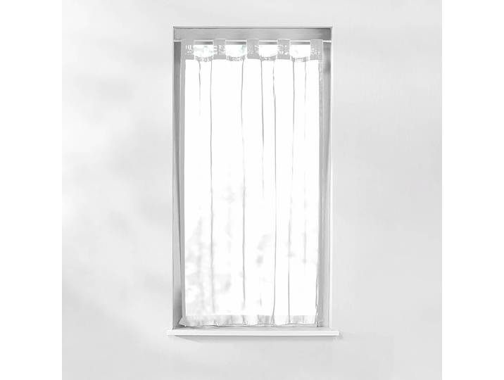 Vitrage droit voile uni finition pattes - Blancheporte