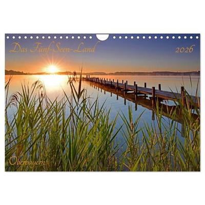 Das Fünf-Seen-Land Oberbayern (Wandkalender 2026 DIN A4 quer), CALVENDO Monatskalender