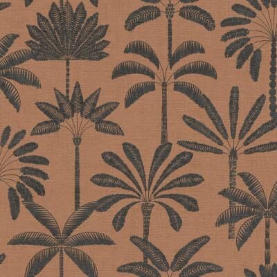 Galerie Wallcoverings Havana 2 Collection Retro Palm Leaf Matte Finish Vinyl on Non-woven Non-pasted Wallpaper Roll