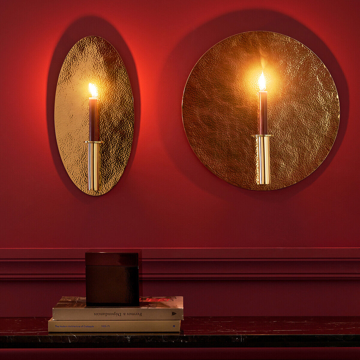 AM.PM Miroir bougeoir vase mural ovale, hauteur 40 cm, LUNOU