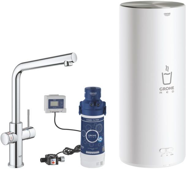 Grohe Red Duo Küchenarmatur 30325001 chrom, L-Size, L-Auslauf, mit Boiler