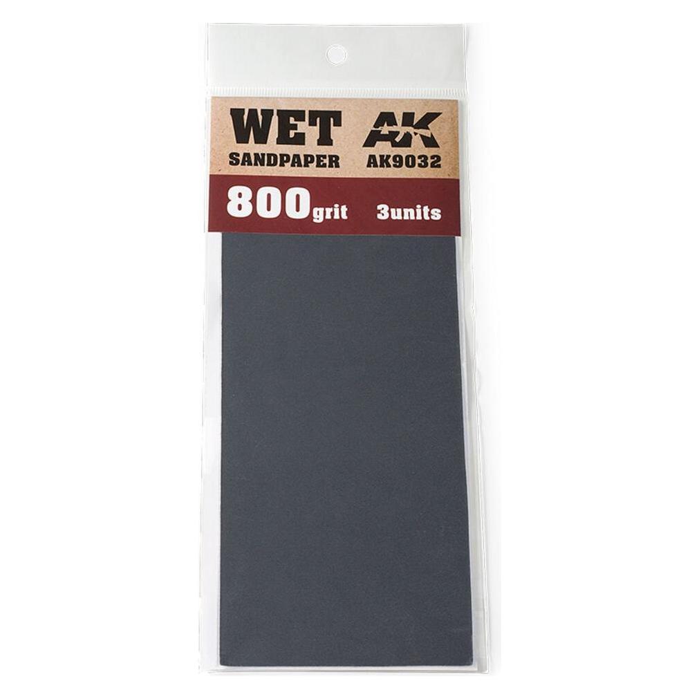 AK Interactive Wet Sandpaper 800 Grit. 3 units (800) (AK9032)