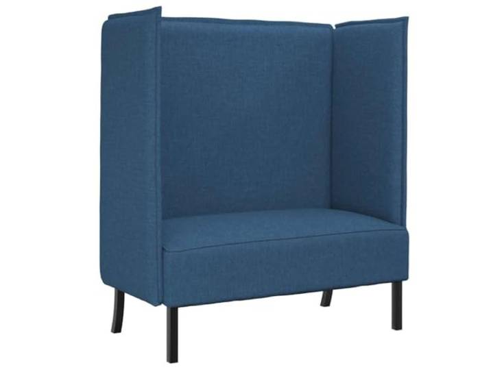 mtlskopl 2-Sitzer Sofa mit hoher Rückenlehne, Akustik-Sessel für Büro & Lobby, moderner Loungesessel mit privatem Sichtschutz, kompakt & bequem, 109 x 56 x 121 cm, Blau