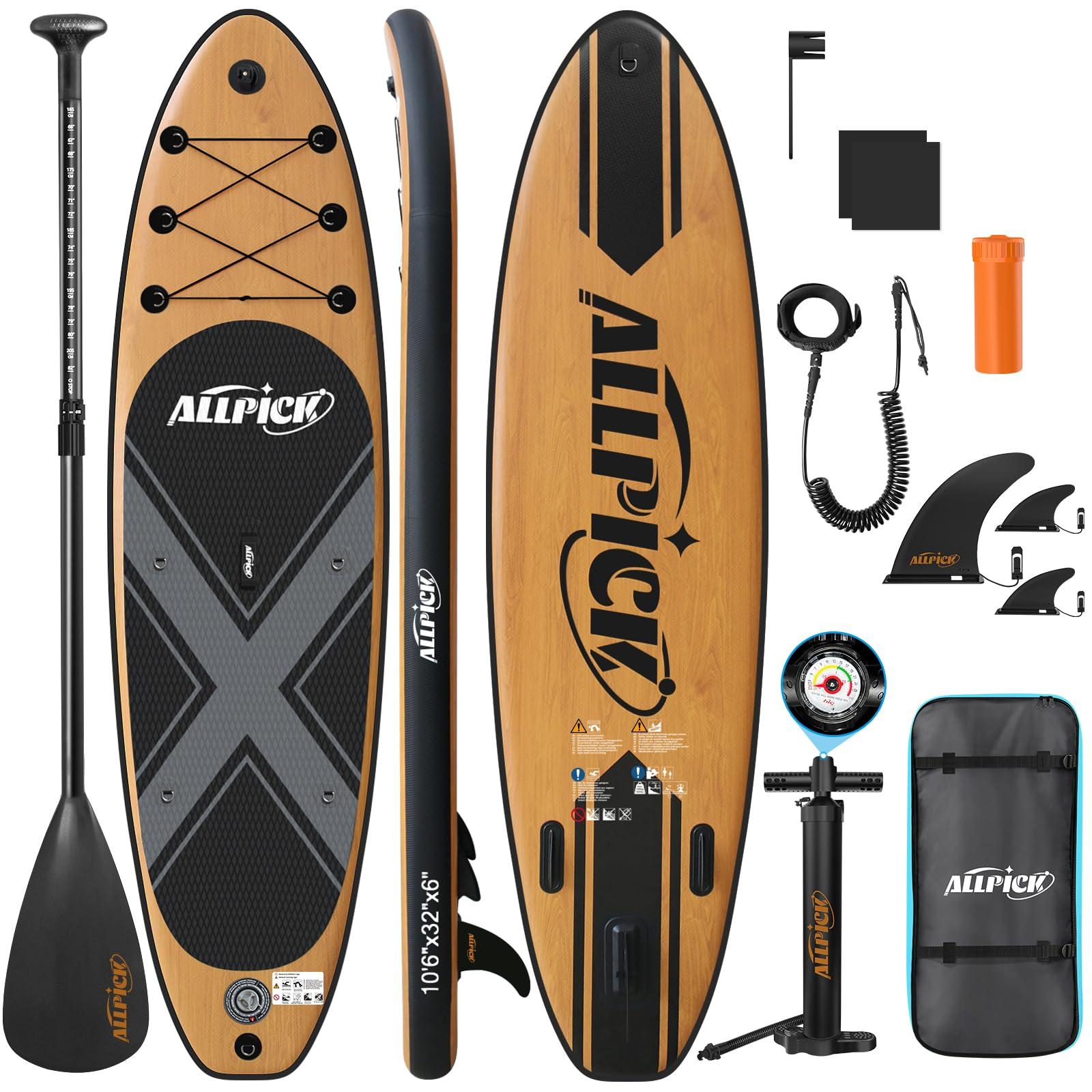 Aufblasbares Stand-Up-Paddle-Board - 320 cm - 15 cm Dicke - Für Anfänger und Fortgeschrittene