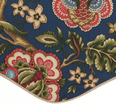 A. L. Ellis Inc Regency Duchess Swag Valance Pair 100 x 30, 100 x 30, Dark Blue