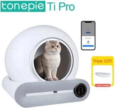 Uplift Curations Tonepie 65L Automatic Cat Litter Box Smart Self Cleaning And Fully Enclosed Pet Toilet t1pro App Control