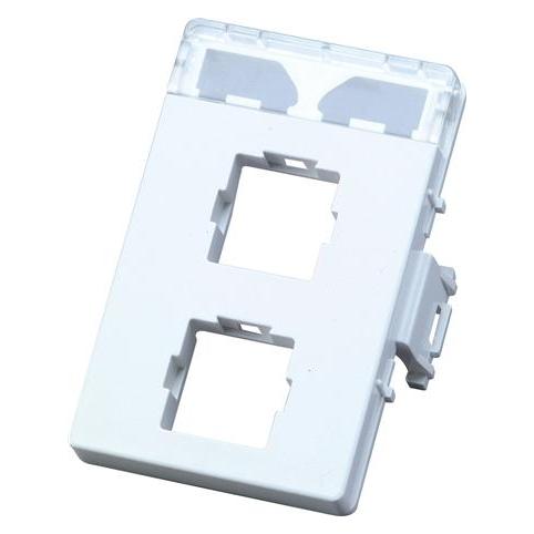 LK Dataudtag CLICLINE dataudtag T5 For 2 stk. Systimax konnektorer Farve: hvid (AAK108F6791)
