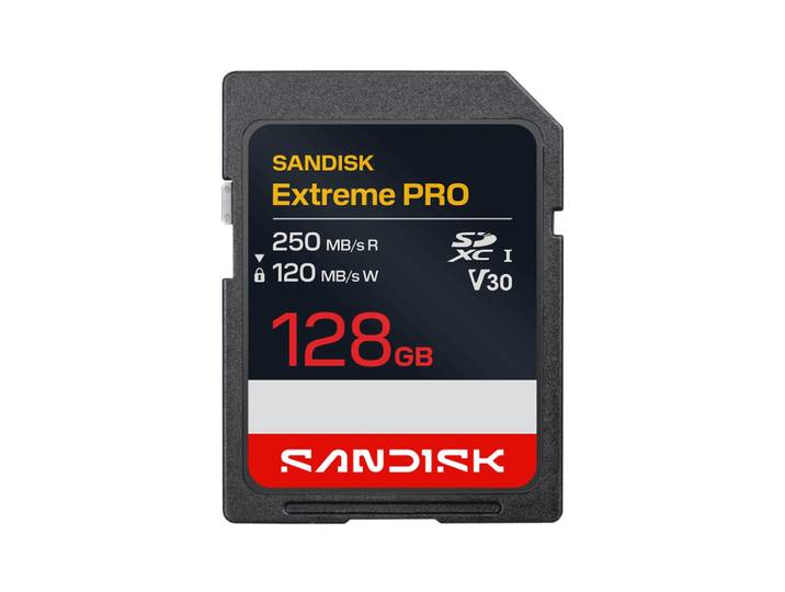 Carte Sd Sandisk Extreme Pro Uhs-i 128 Go 250 Mo/s (lecture) /