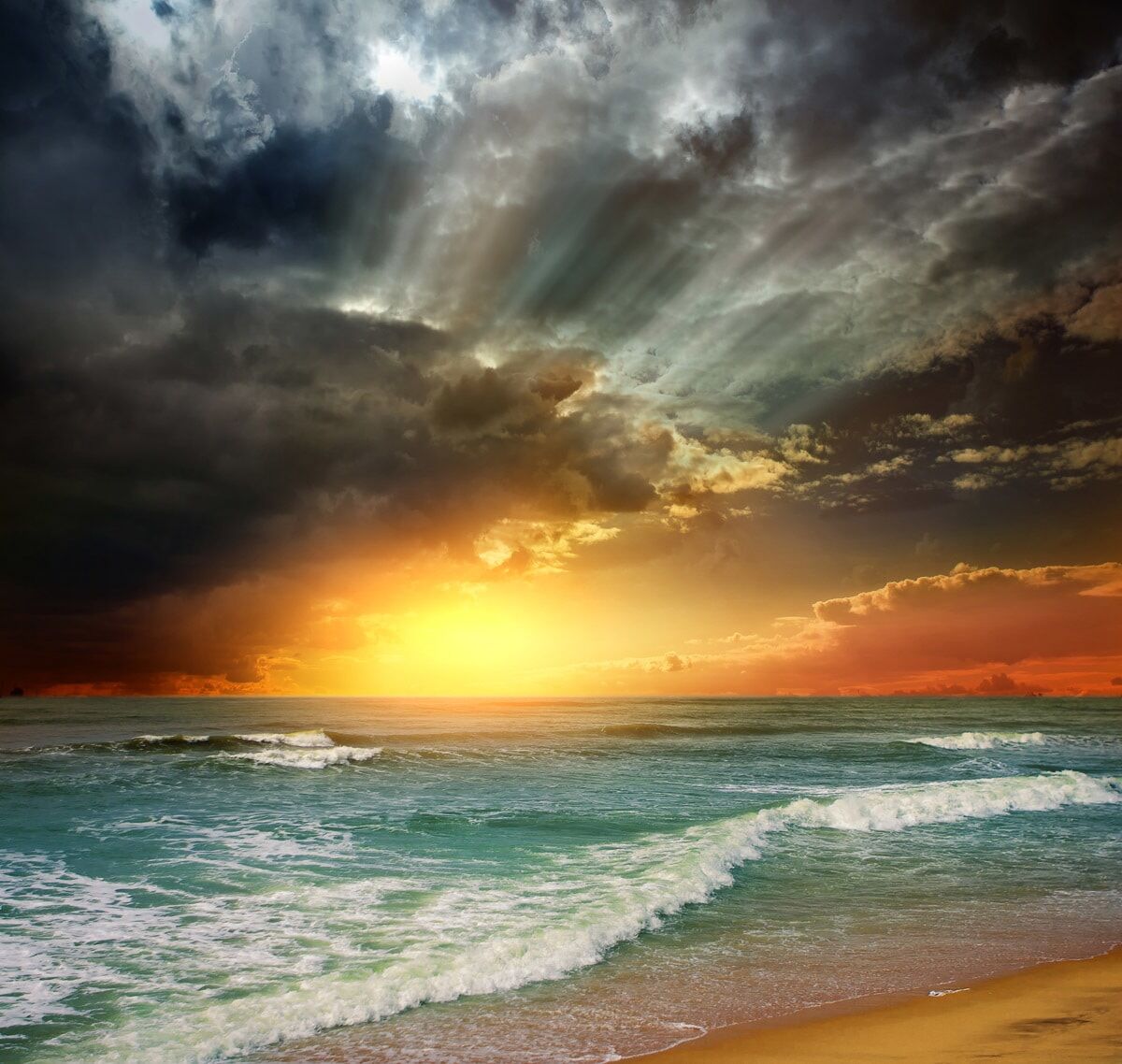 Fototapete PAPERMOON "Folly Beach Sonnenuntergang", bunt, B:3,5m L:2,6m, Vlies, Tapeten, Fototapete bunt B/L: 3,5m x 2,6m, Rollen: 1