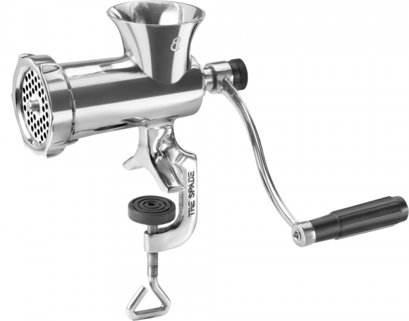 Tre Spade TC-8 Inox - Hachoir à viande manuel à manivelle - Vis de fixation - n° 8