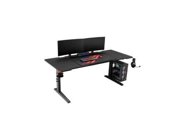 Bureau Gaming - GENESIS - Holm Modular - 180 cm - Acier et MDF - Éclairage LED