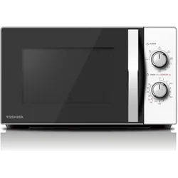 Toshiba Mikrowellengrill 800 W mit Crispy Grill 1000 W & Kombikochfeld, 20 L, Mikrowelle, Schwarz, Weiss