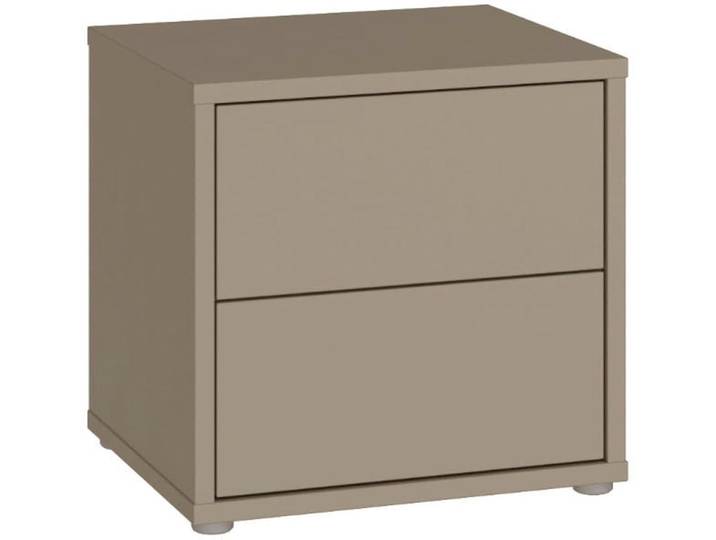 Nachtkommode FORTE Alice Springs , beige (taupe), B:49,8cm H:47,9cm T:41,5cm, Holzwerkstoff, Sideboards, Nachtkommode, Schubkästen mit Vollauszug, Push to Open