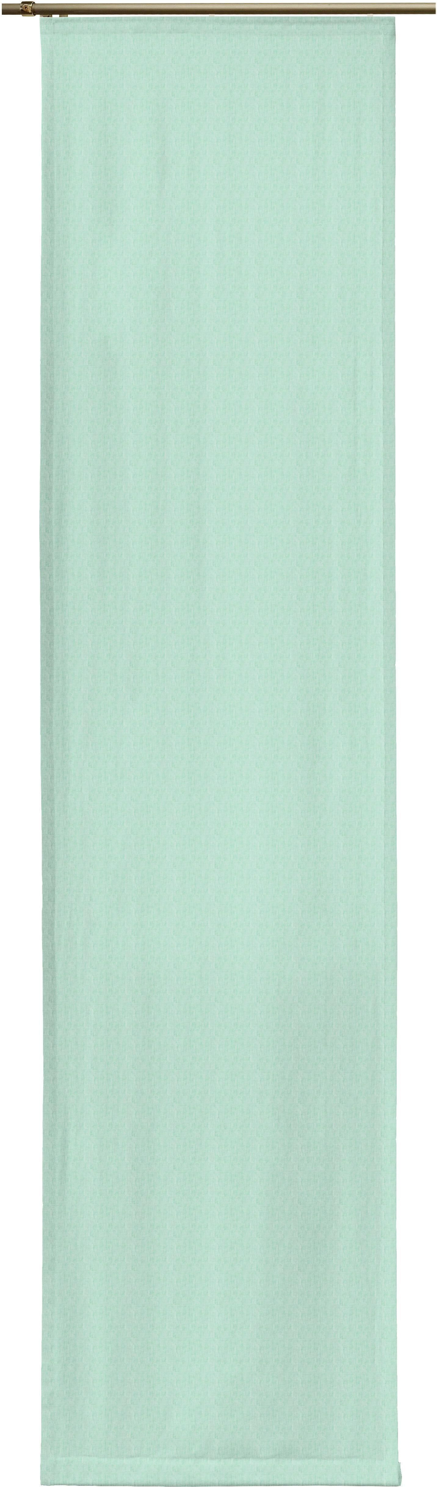 Schiebegardine WIRTH "Sunday" Gr. 3, grün (mint), B:60cm H:225cm, Jacquard, Baumwolle, Polyester, Gardinen, Schiebegardine, Mit Zubehör mint 225cm, Paneelwagen, 60cm