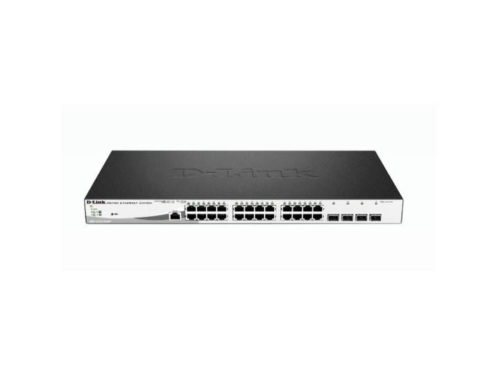 D-Link DGS-1210-28MP/E, Géré, L2, Gigabit Ethernet (10/100/1000), Connexion Ethernet, supportant l'alimentation via ce port (PoE), Grille de montage,