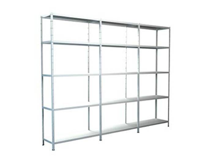 SCHULTE Regalwelt Lagerregal mit 15 PowerMAX-Fachböden in weiß, 200x260x35cm, Steckregal mit einfacher Montage ohne Verschrauben, Traglast je Boden bis zu 85 Kg