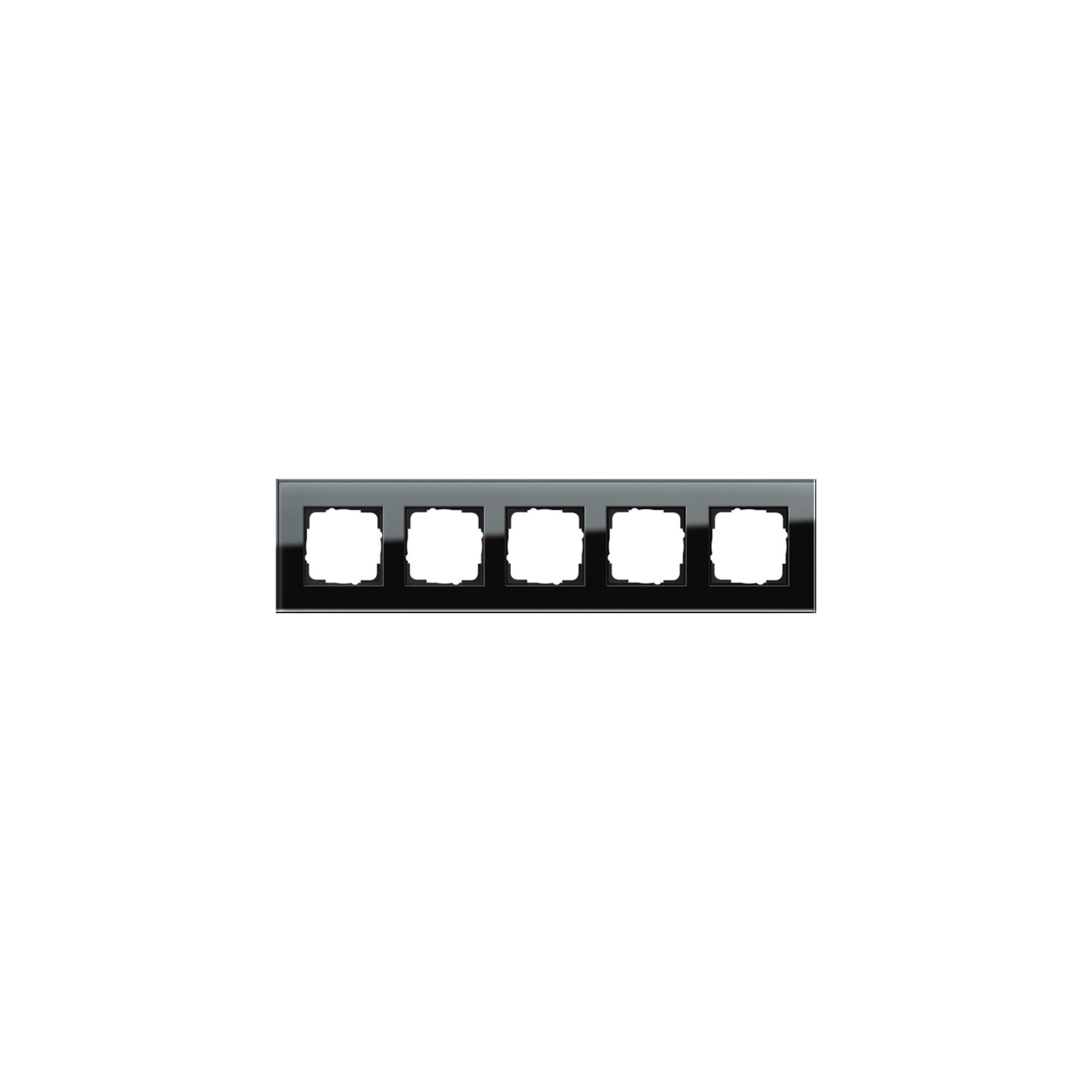 Gira Abdeckrahmen 5f. sw-glas Esprit 021505)