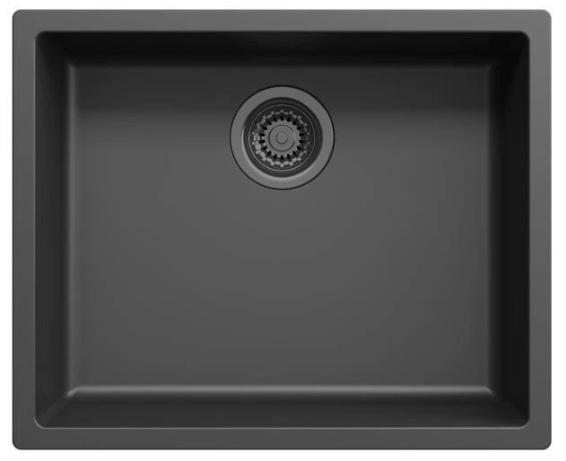 Küchenspüle 50x40 cm schwarz Unterbau und Aufbau Pure.Sink