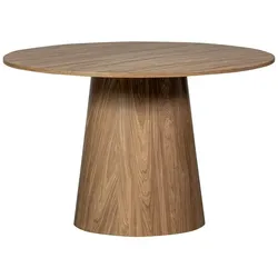 DAHEIM Esstisch Maan Ø 120 cm Holzoptik Braun Walnuss
