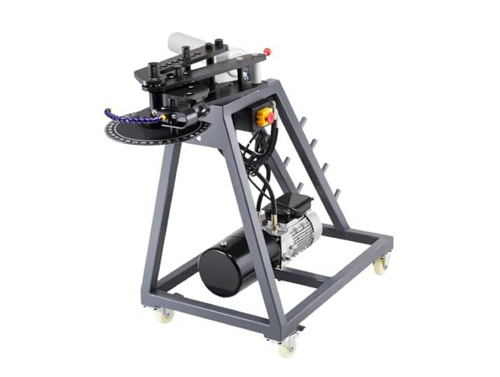 VEVOR Cintreuse de Tubes Électrique 750 W Cintreuse Mobile avec Roulettes\, Vérin Hydraulique 6 L\, 3 Matrices\, Angle de Cintrage Max. 180°\, Moteur Puissant\, Convient aux Tubes 25\,4 mm 38\,1 mm 44\,45 mm