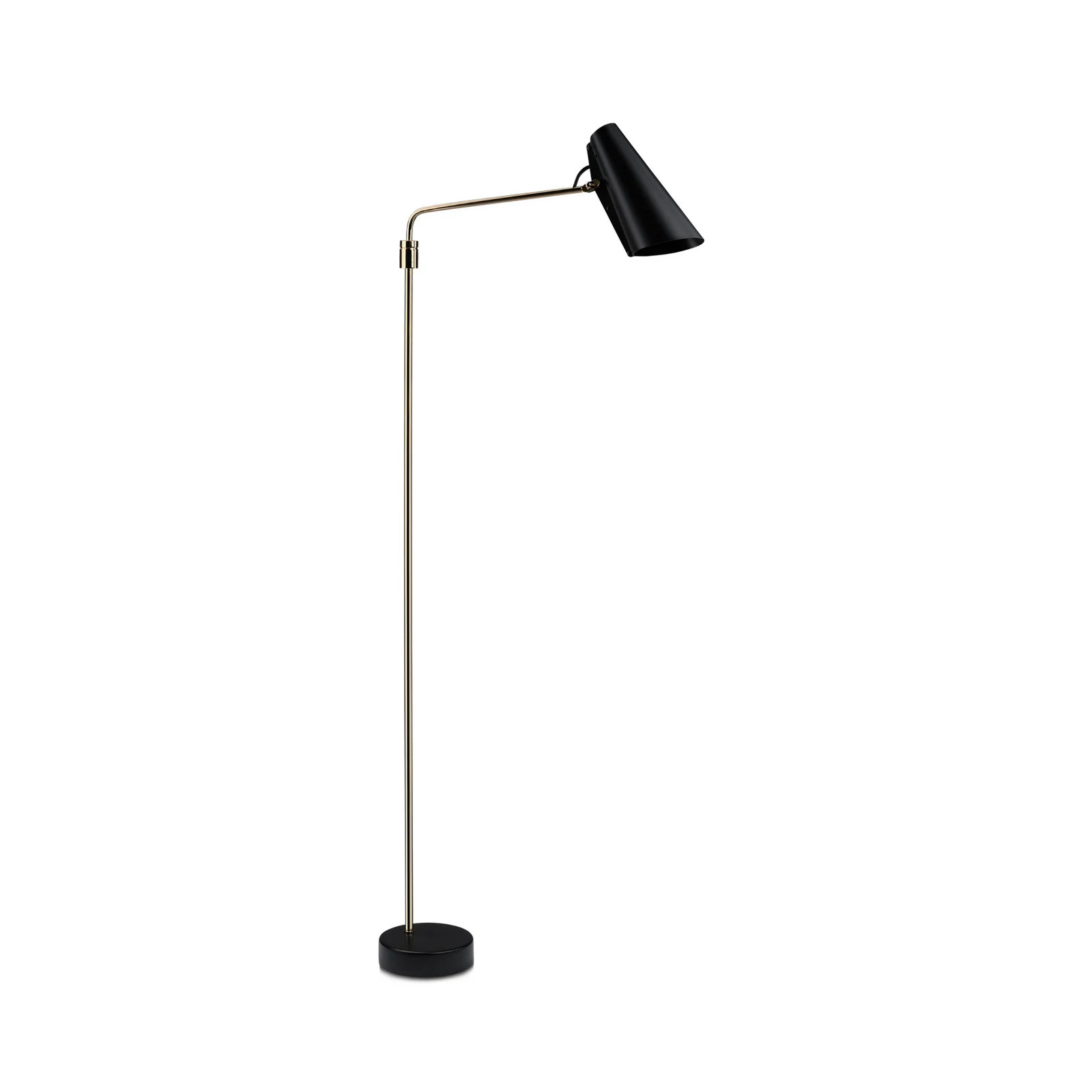 Northern Birdy Swing Vloerlamp Black/Brass met lampenkap
