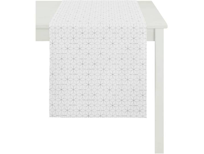 Tischläufer APELT 3008 Christmas Elegance, Weihnachtsdeko, Weihnachten , grau (hellgrau, silberfarben), B:48cm L:140cm, Polyester, Tischdecken, Tischläufer